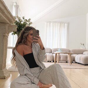 Women's Hamptons Striped Long Sleeve Button Down | Black Multi